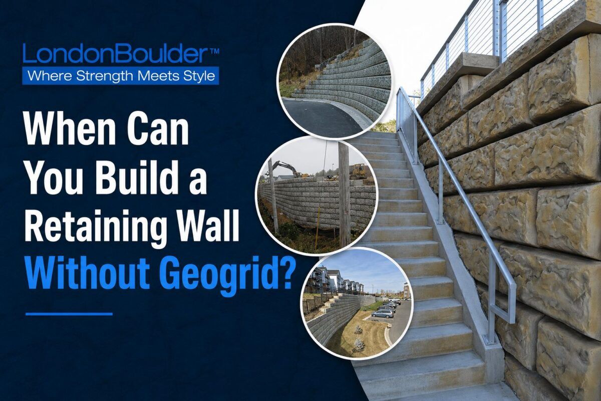How to Build a Retaining Wall Without Geogrid | London Boulder - BIG ...